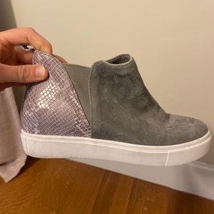 Gray Steve Madden high top sneakers